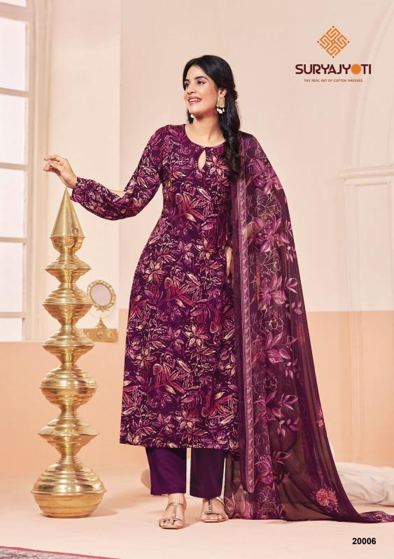 Suryajyoti princess vol-20 kalamkari dress material wholesale in tirupati